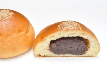 Japanese anpan filled with slow-cooked azuki