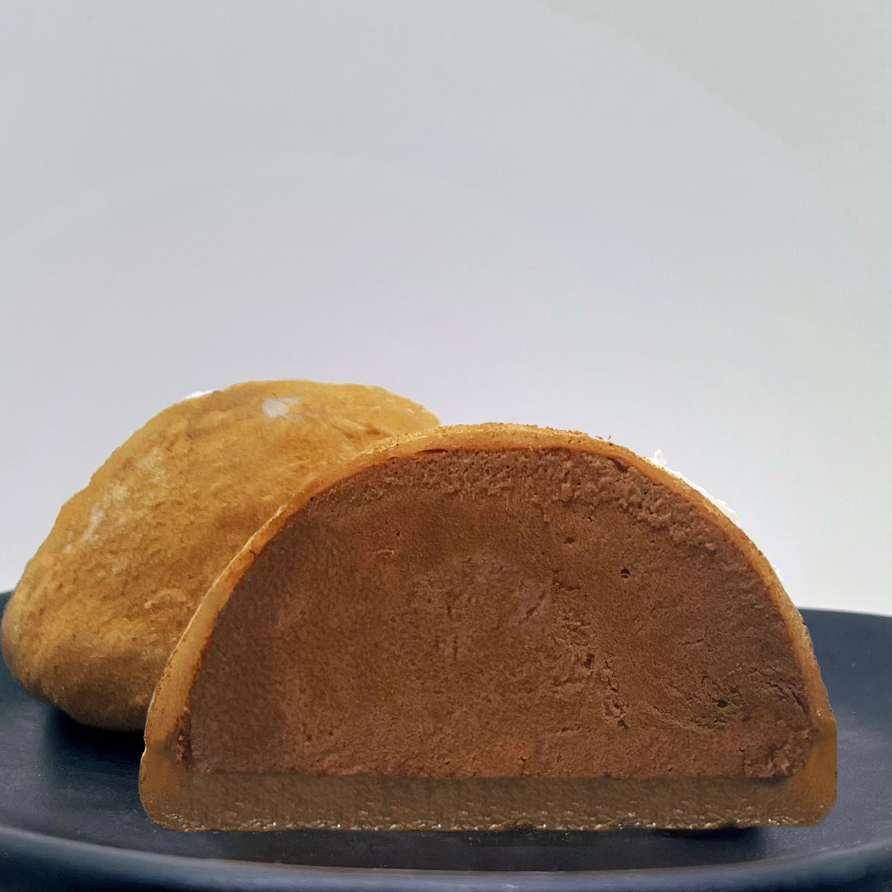 Cut-open chocolate and cinnamon Mochiai by Ochiai Professional