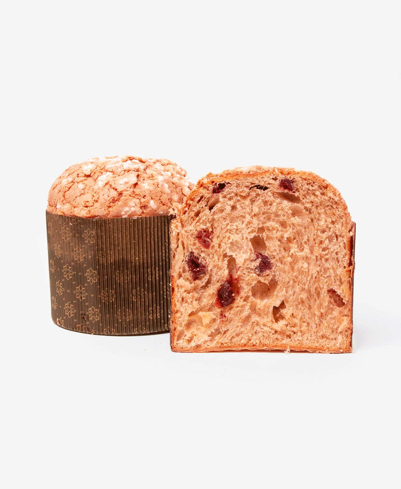 Ochiai artisan sakura panettone with pink crumb and amarena